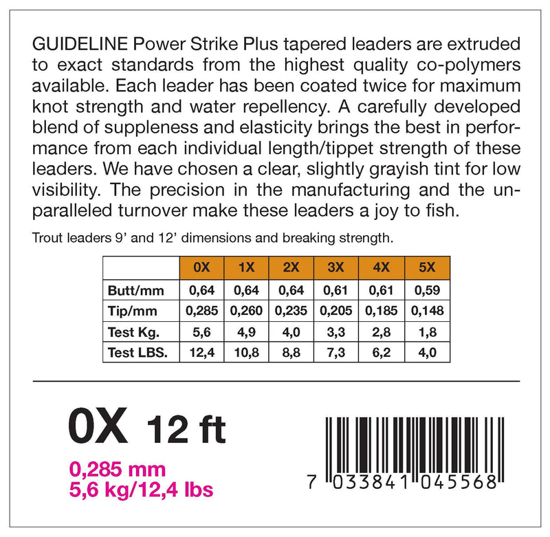 Guideline Power Strike 12ft 3-pack - Taperad Tafs_2